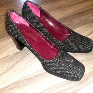 Ann Taylor Leather Sole Tweed Shoe - Made in Italy